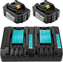 2X 5.5Ah Akku + DC18RD Ladegerät Kompatibel mit Makita Akku 18V