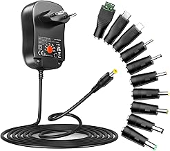 Zolt 41W Universal AC DC 6V 9V 12V 15V 18V 20V 24V 1.5A Netzteil mit 5V 1A USB Port und 10 DC Ste…