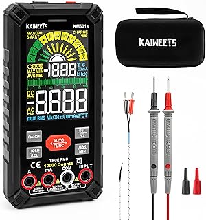 KAIWEETS Multimeter mit 10000 Zählungen, Wiederaufladbares Digitalmultimeter mit True RMS Auto-R…