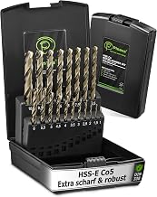 Pinava® Metallbohrer Set HSS Cobalt Pro [Extra Scharf & Robust] 19tlg. Profi Bohrer für Edelsta…