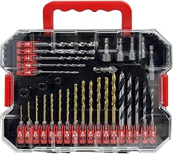 Bit-Bohrer Set 49-teilig | HSS-TiN Metallbohrer, Holzbohrer & Steinbohrer | Bit- und Bohrerset mi…
