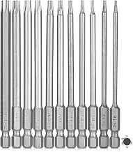 11 Stück Torx Schraubendreher Set,1/4″Magnetische torx bit set lang