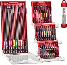 GEINXURN 51tlg. Torx T7-T40 Schrauber Bit Set, Schlagfester Magnetische 25/50/75/150mm Lange Bits…