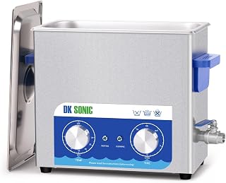 DK SONIC Ultraschallreiniger, 6L 180W Schallreiniger aus Edelstahl mit Heizung und Mechanischem T…