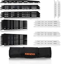 KENDO Säbelsägeblätter Set 32tlg für Säbelsäge Holz Metall PVC inkl Tasche