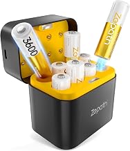 8xAA Wiederaufladbare Lithium Akkus mit Ladegerät, 3600mWh Hohe Kapazität 1.5V AA Batterien, La…