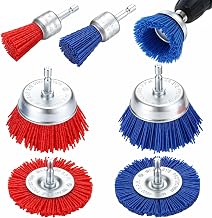 Nylonbürste Bohrmaschine Set, 6 Stück Nylon Schleifbürsten für Holz